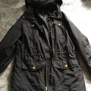 Black rain coat